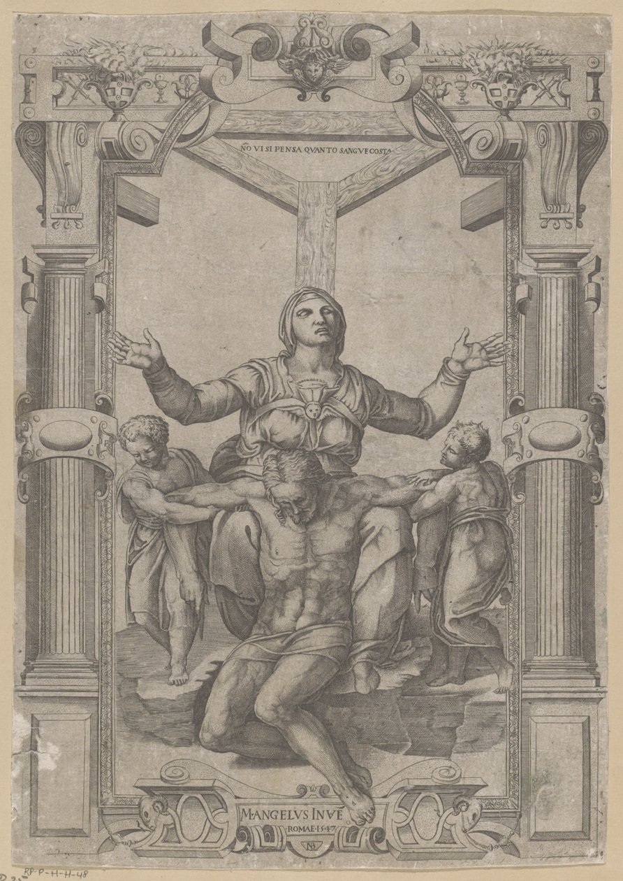 Marie au pied de la Croix - Nicolas Beatrizet