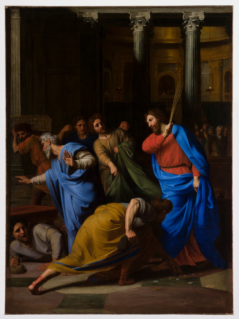 Le Christ chassant les marchands du Temple - Nicolas Colombel