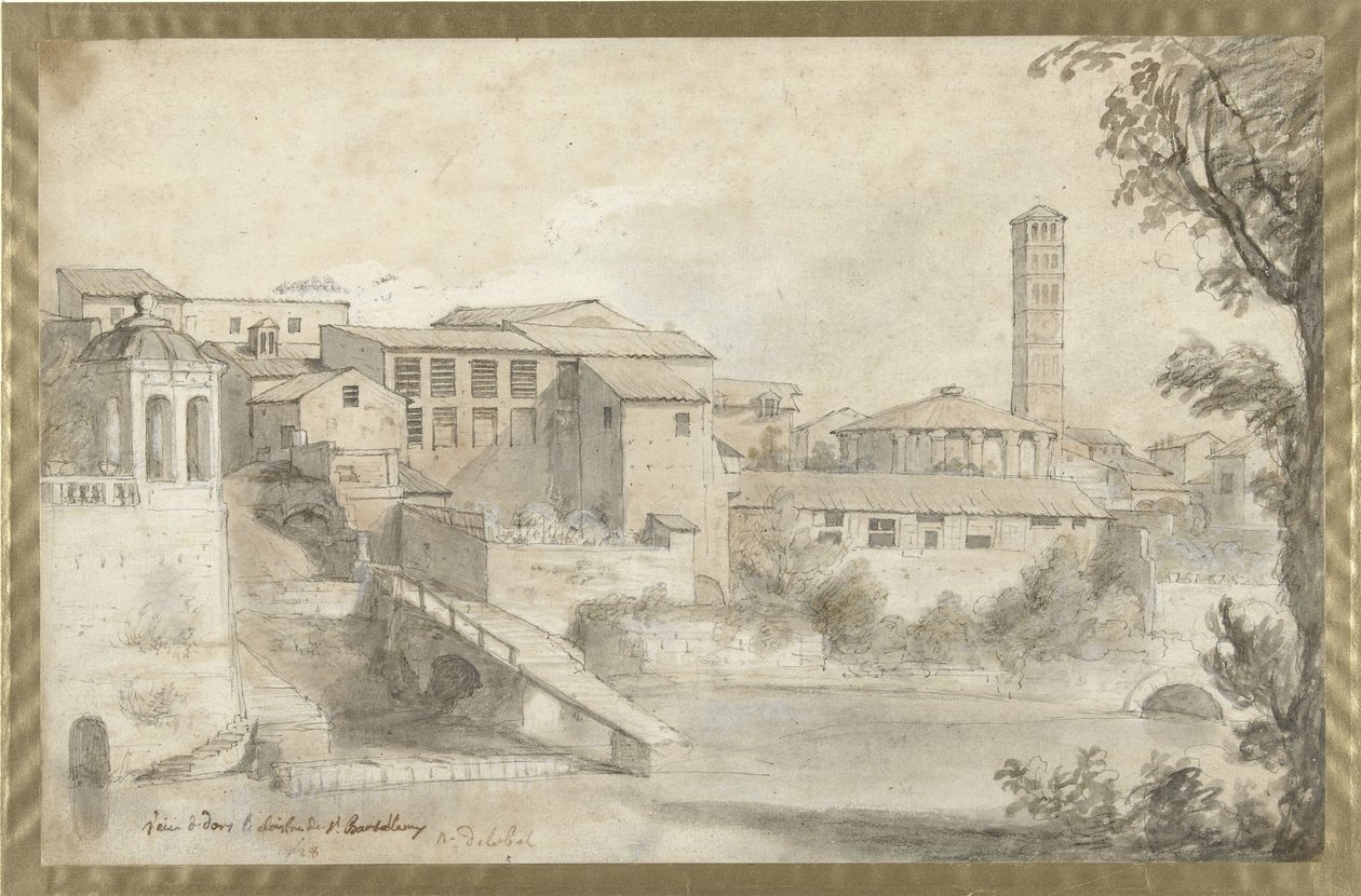 Île Tibérine avec le monastère de San Bartolommeo - Nicolas Delobel
