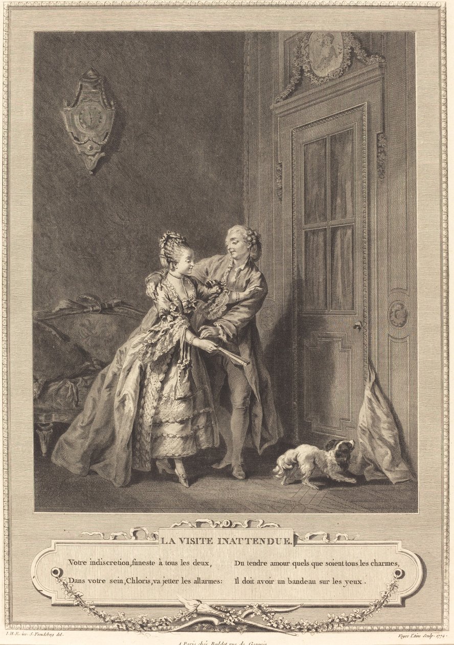 La visite inattendue - Nicolas Joseph Voyez after Sigmund Freudenberger