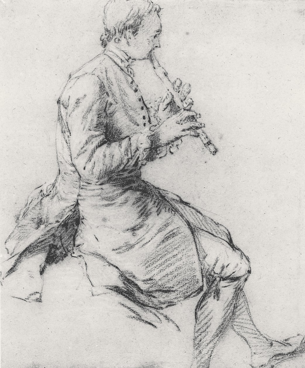 Le Joueur de flûte à bec - Nicolas Lancret