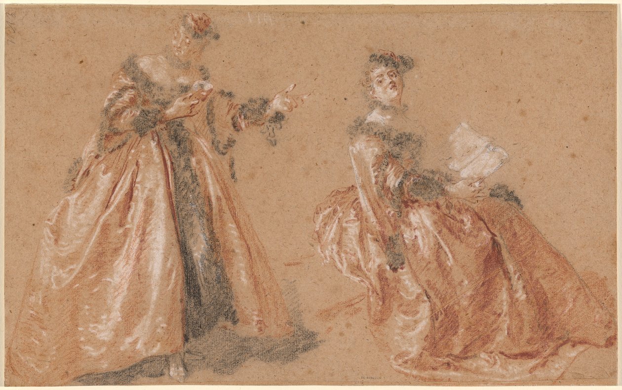 Deux femmes élégantes en costume polonais - Nicolas Lancret