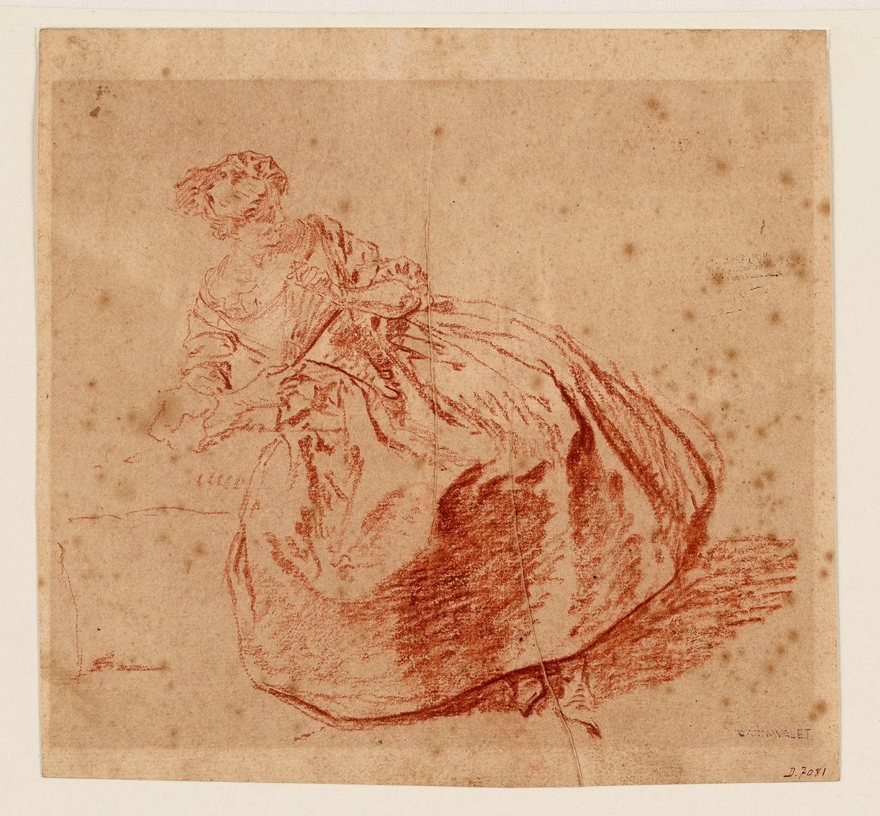 Jeune femme avec un éventail - Nicolas Lancret