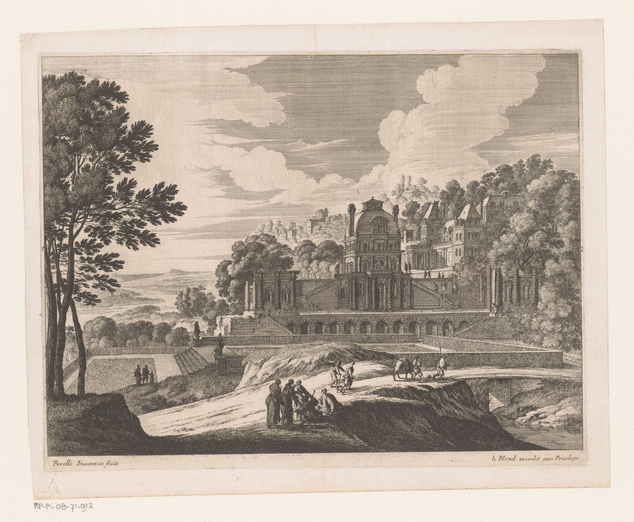 Paysage avec château - Nicolas Perelle