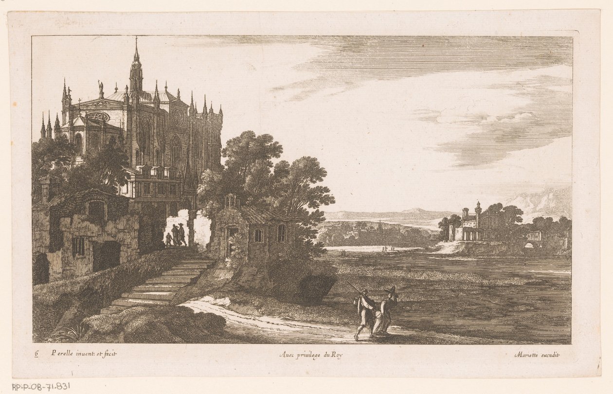 Paysage avec cathédrale - Nicolas Perelle