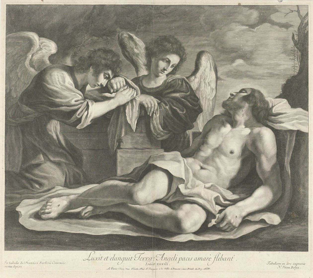 Lamentation du Christ par des anges - Nicolas Pitau (I)