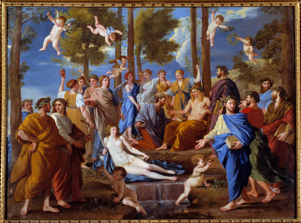 Le Parnasse. Les muses Calliope - Nicolas Poussin