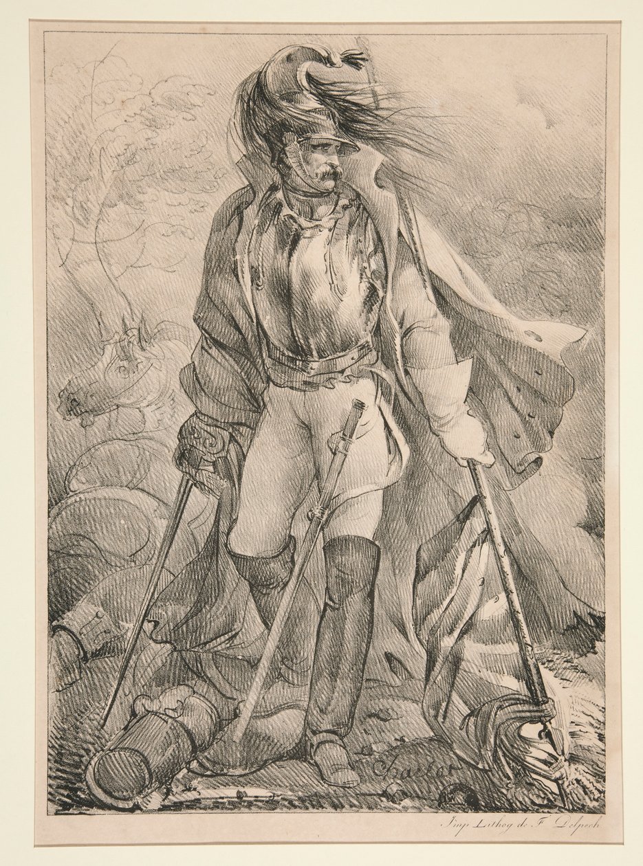Cuirassier Français portant un drapeau - Nicolas Toussaint Charlet