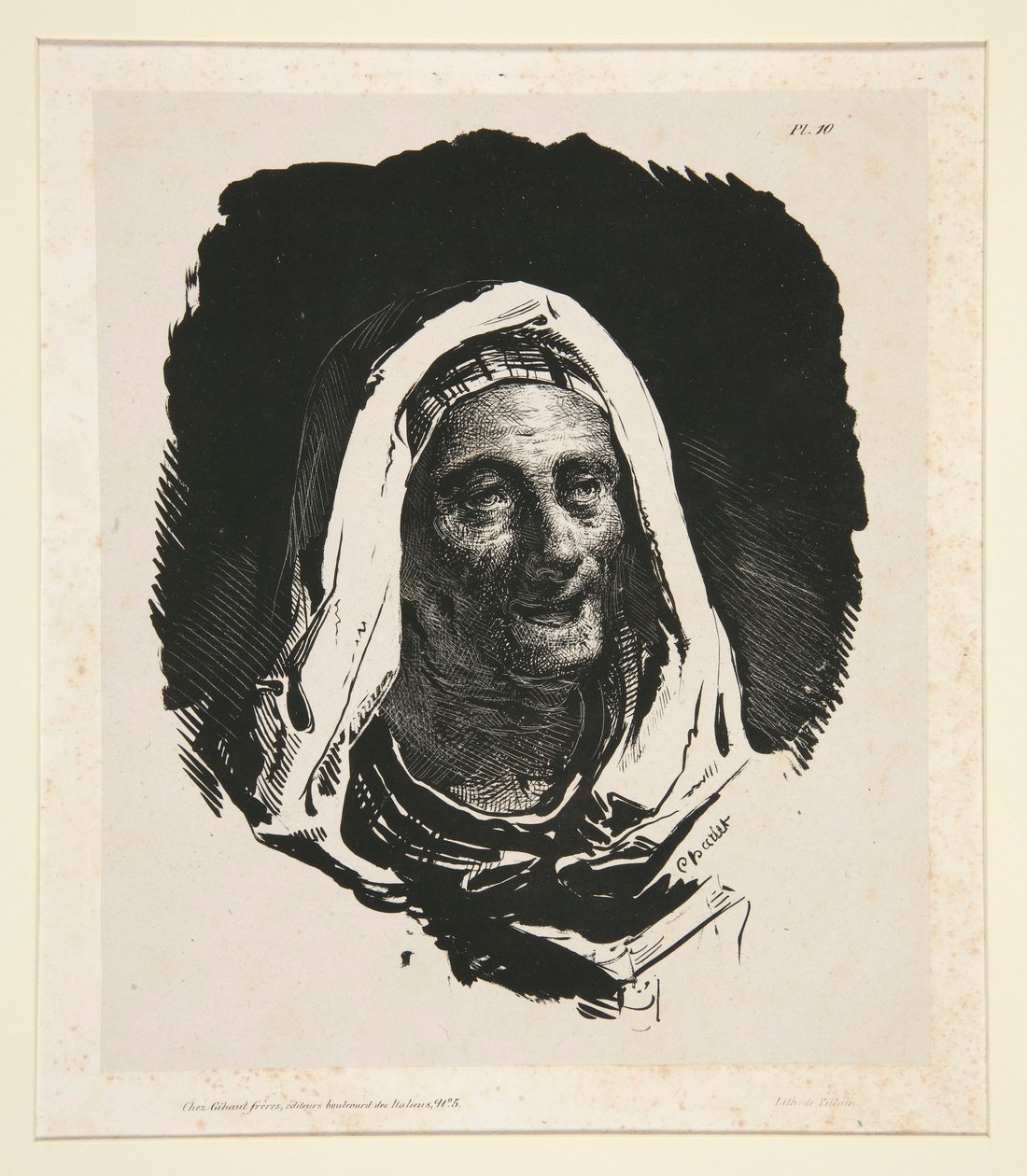 Tête de vieille femme - Nicolas Toussaint Charlet