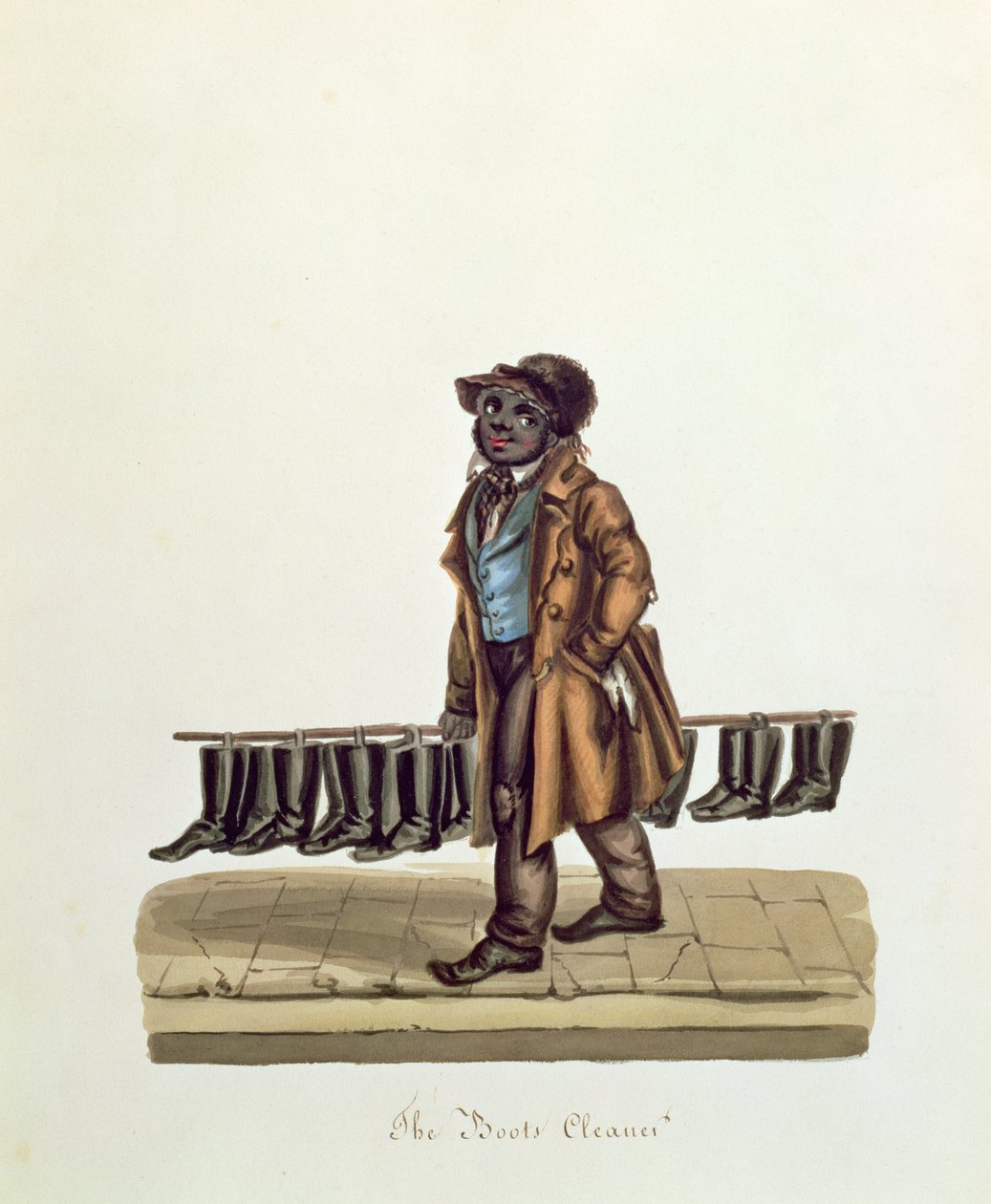 Le Nettoyeur de bottes, vers 1840 - Nicolino Calyo