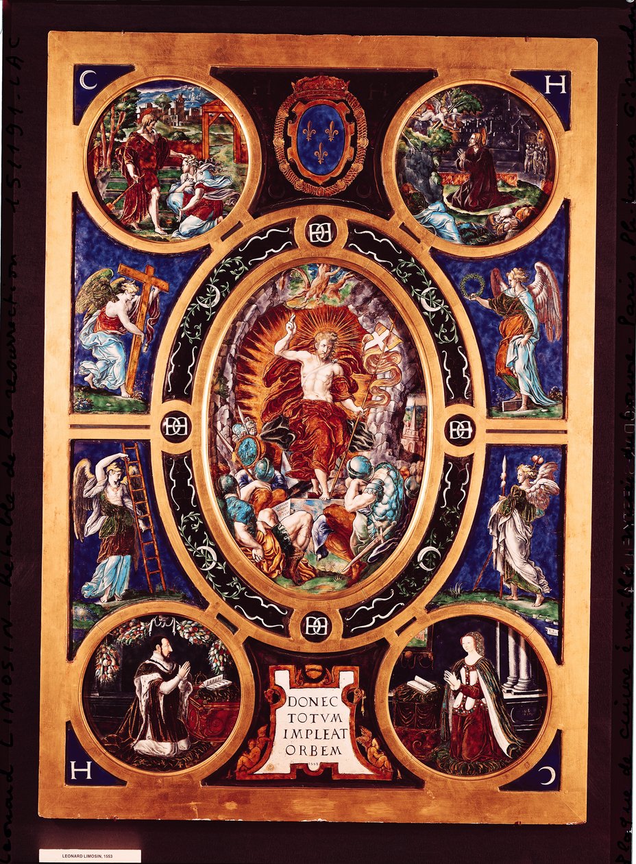Retable de la Sainte-Chapelle, représentant la Résurrection, émaillé par Léonard Limosin (1505-76) 1553 - Nicolo dell Abate