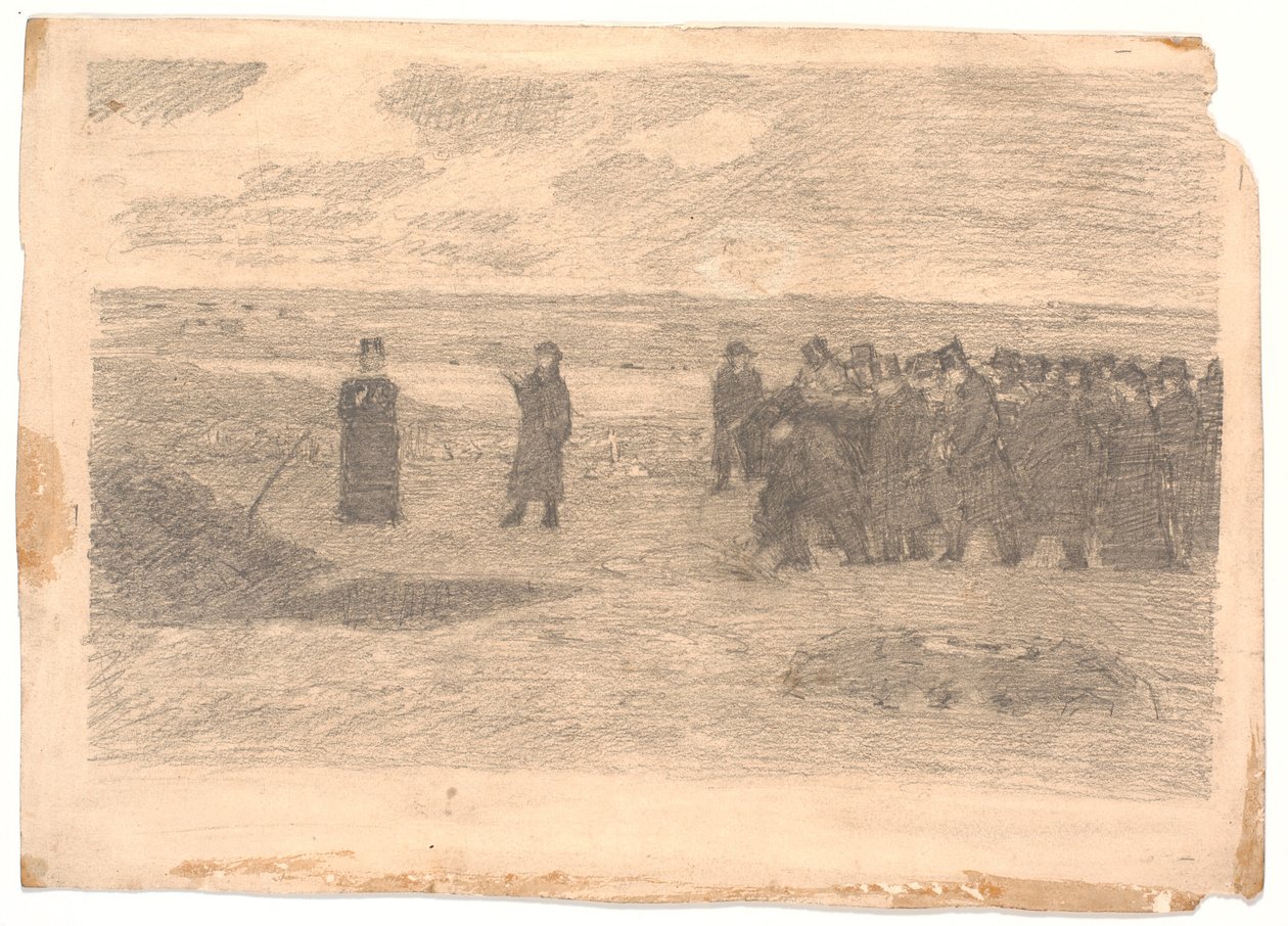 Enterrement dans un cimetière de Jutland occidental - Niels Jakob Jakobsen Bjerre