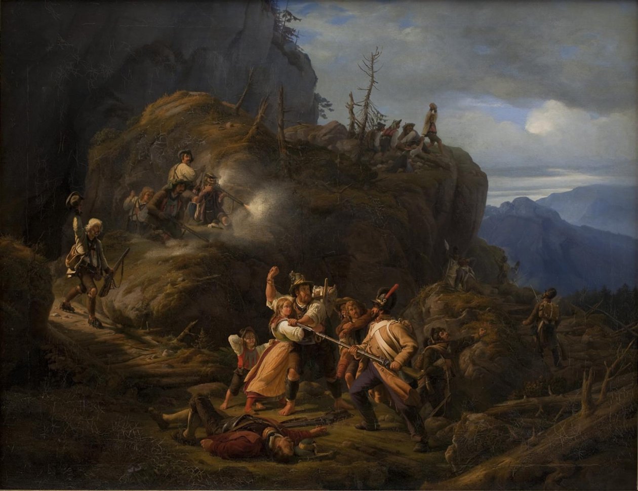 Scène de la guerre du Tyrol en 1809 - Niels Simonsen