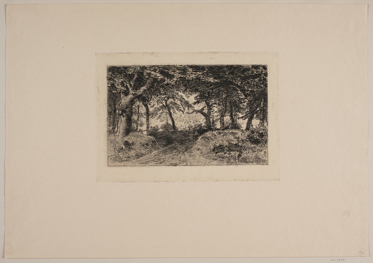 Chariot sur un chemin forestier - Niels Skovgaard