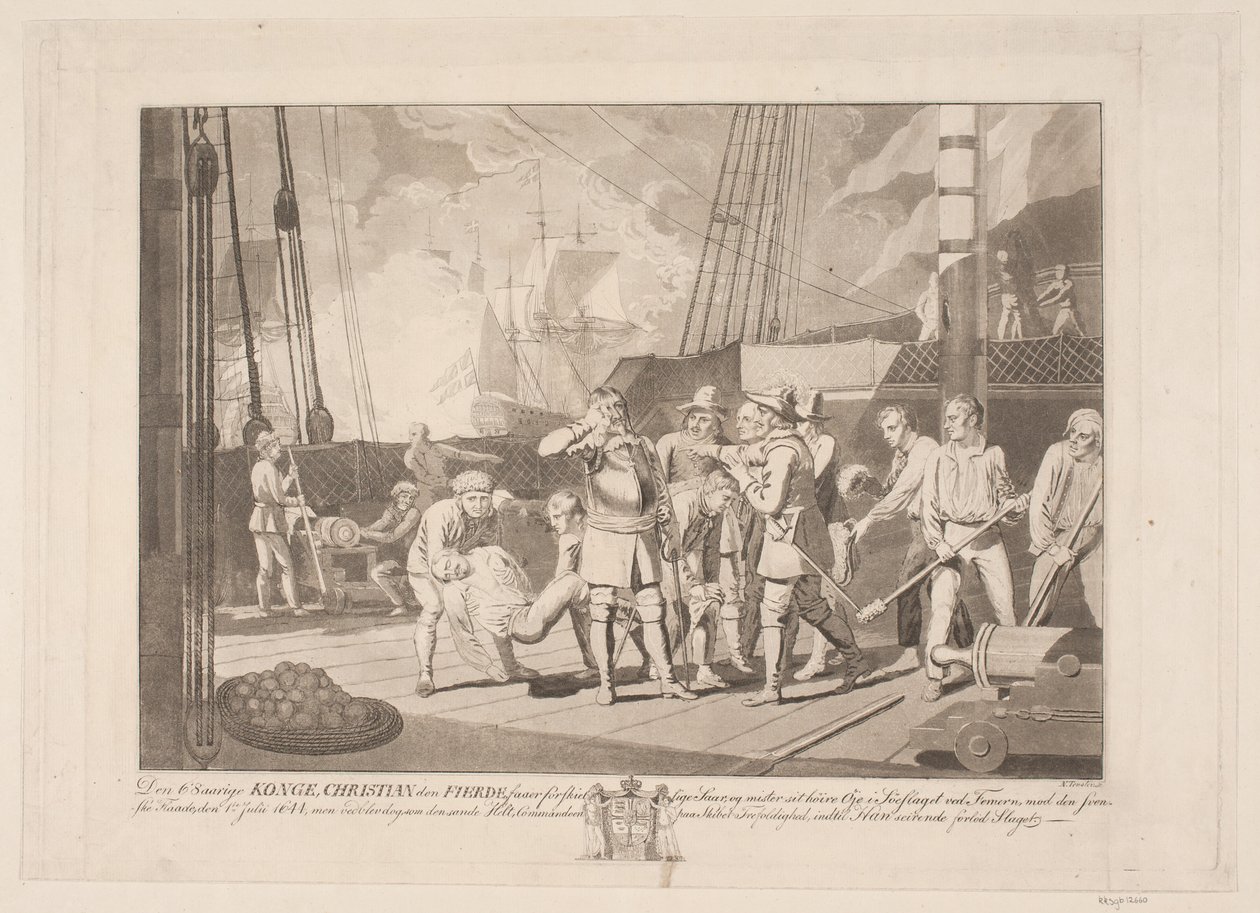Christian IV dans la bataille navale de Femern, 1644 - Niels Truslew