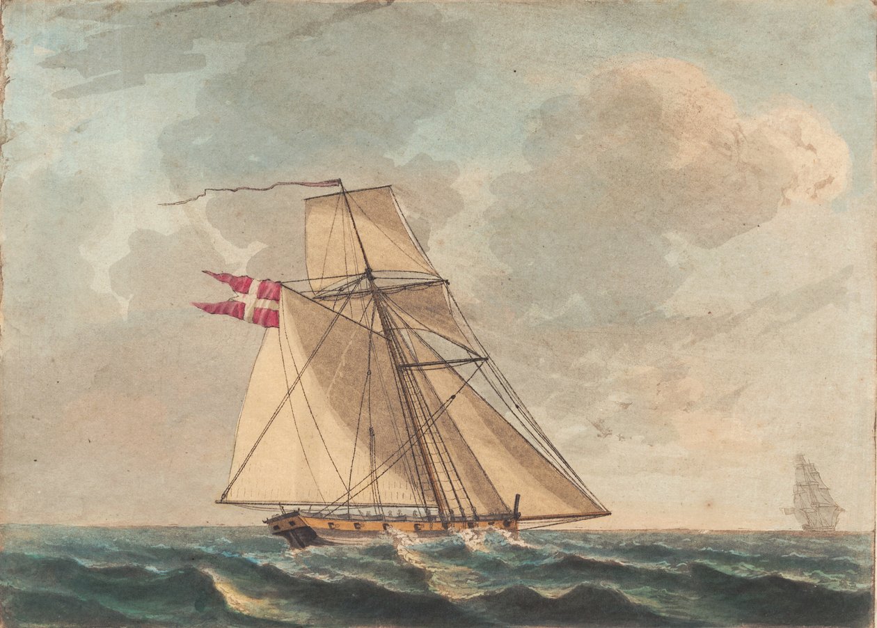 Un cutter danois naviguant près du vent - Niels Truslew