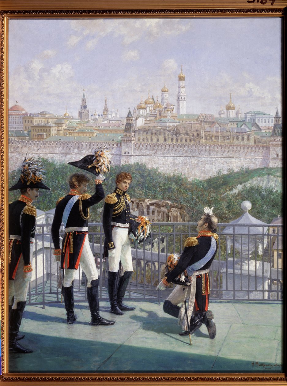 Frédéric-Guillaume III de Prusse remerciant Moscou pour le sauvetage de son empire, 1896 - Nikolai Sergeyevich Matveyev