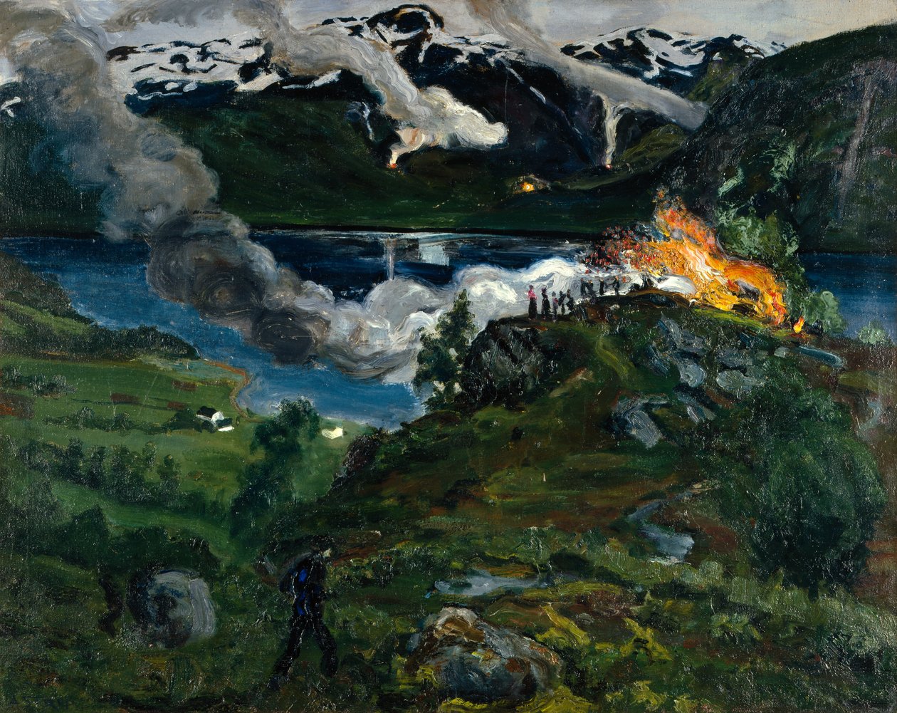 Feu de la Saint-Jean près de l