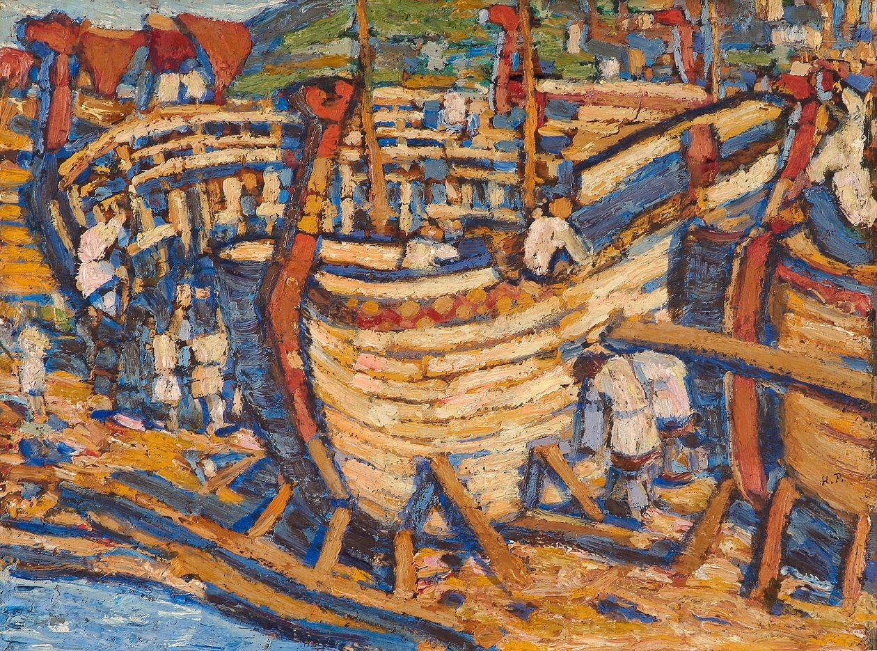 Construction des navires. Étude, 1903 - Nikolai Konstantinowitsch Roerich