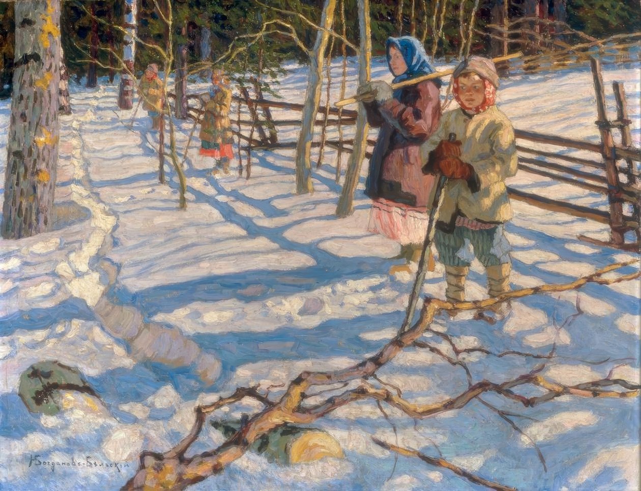 Enfants dans la neige - Nikolai P. Bogdanow Bjelski