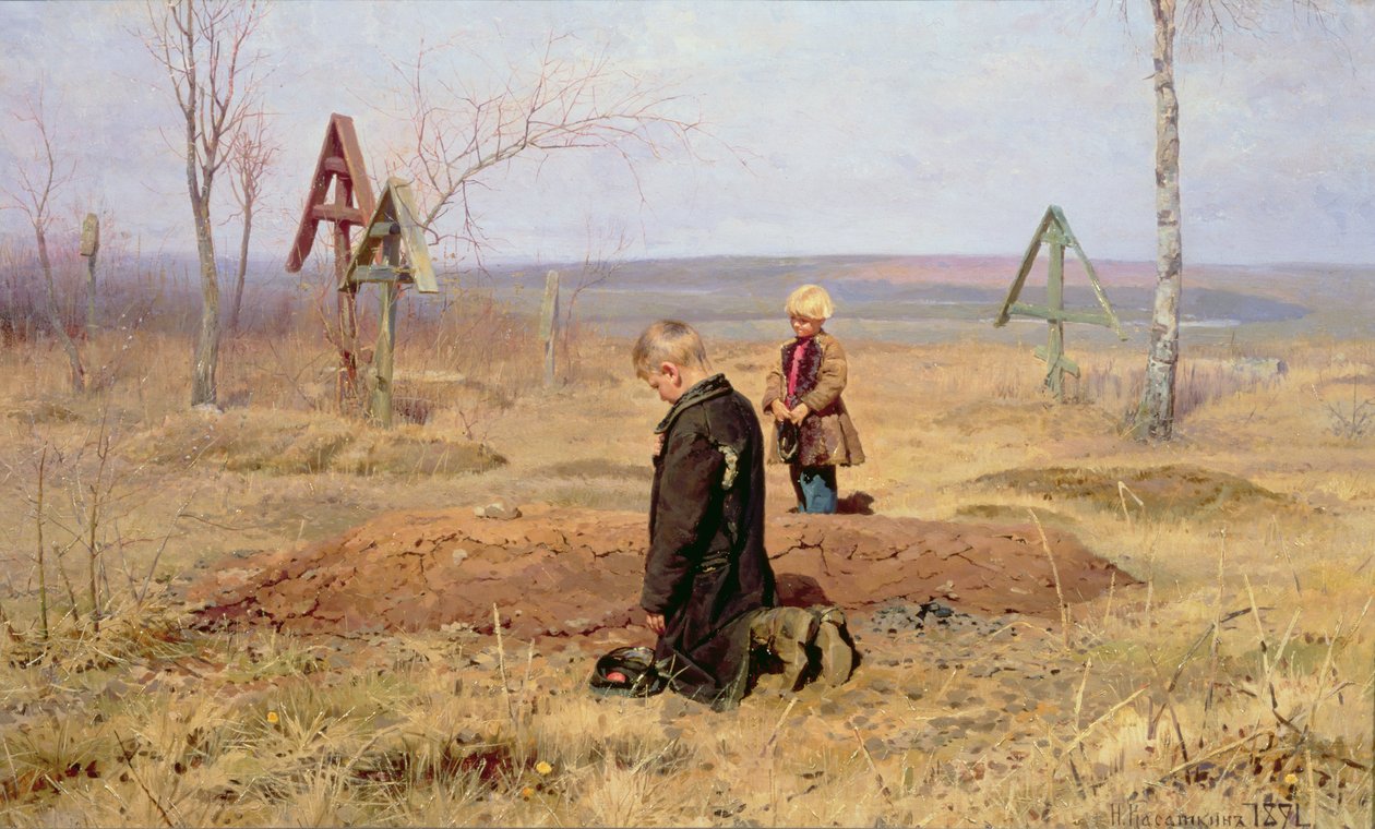 Les orphelins, 1891 - Nikolaj Alekseevich Kasatkin