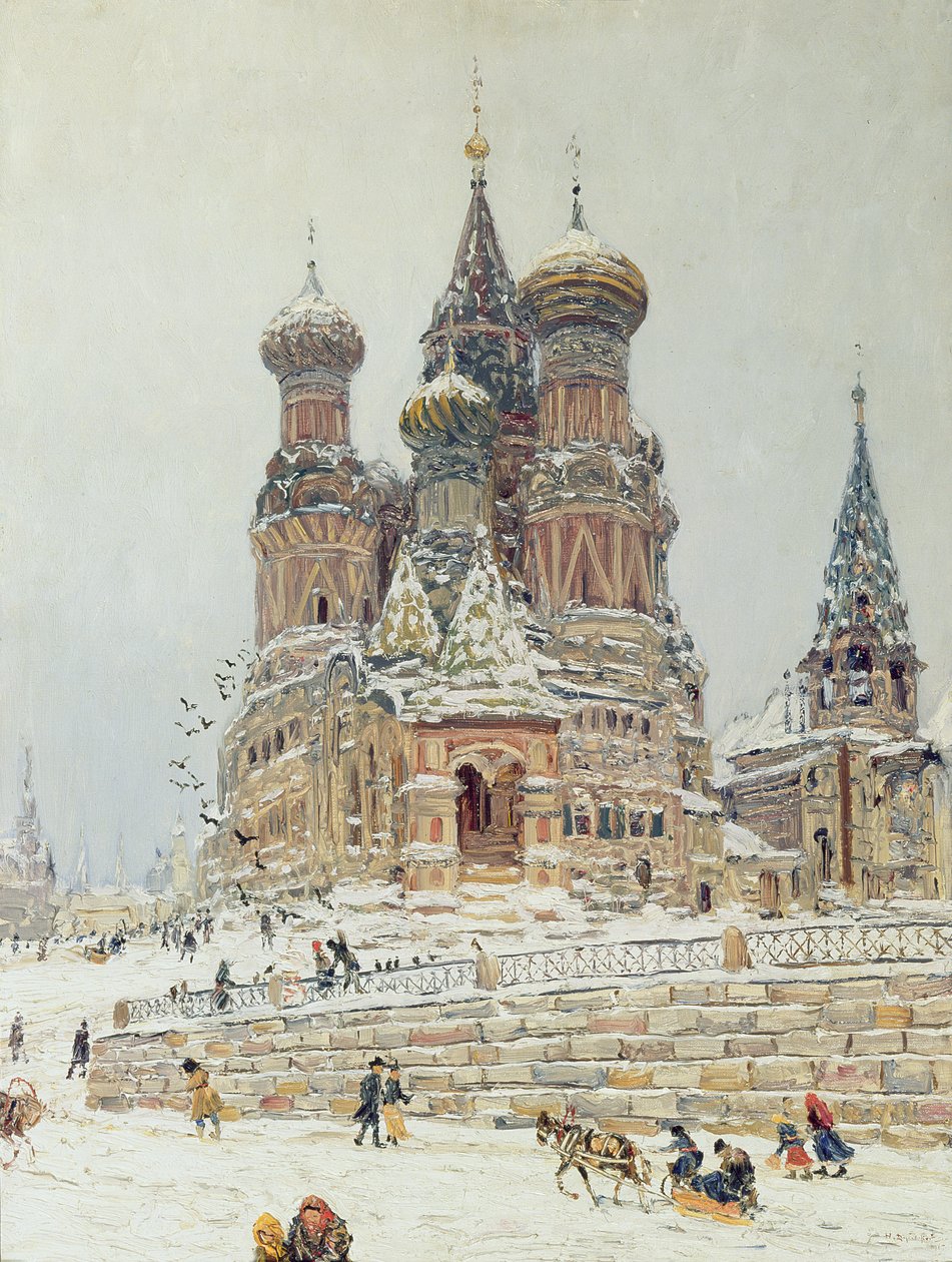 Cathédrale Saint-Basile, Place Rouge, Moscou, vers 1917 - Nikolay Nikanorovich Dubovskoy