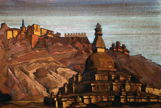 Paysage tibétain, c.1920 - Nikolay Konstantinovich Rerich