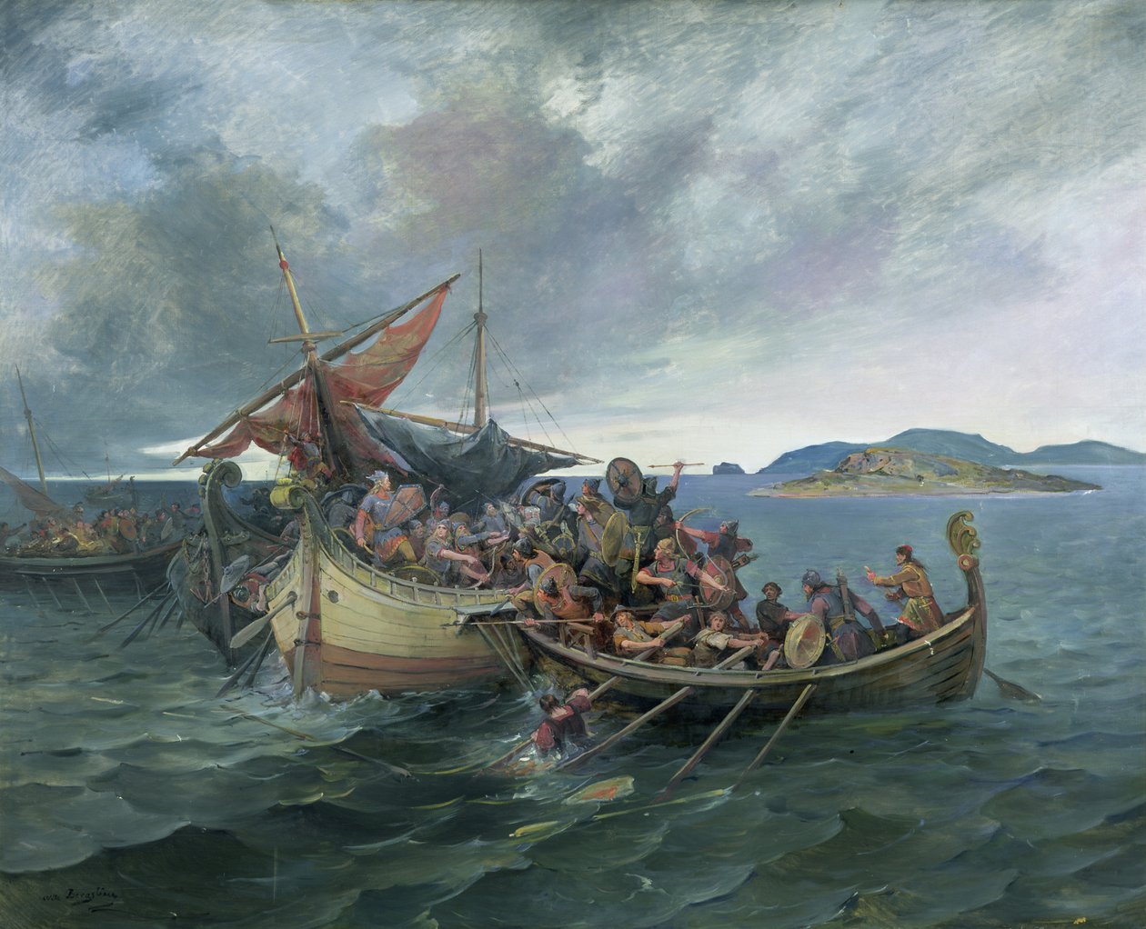 La bataille de Svolder - Nils Bergslien