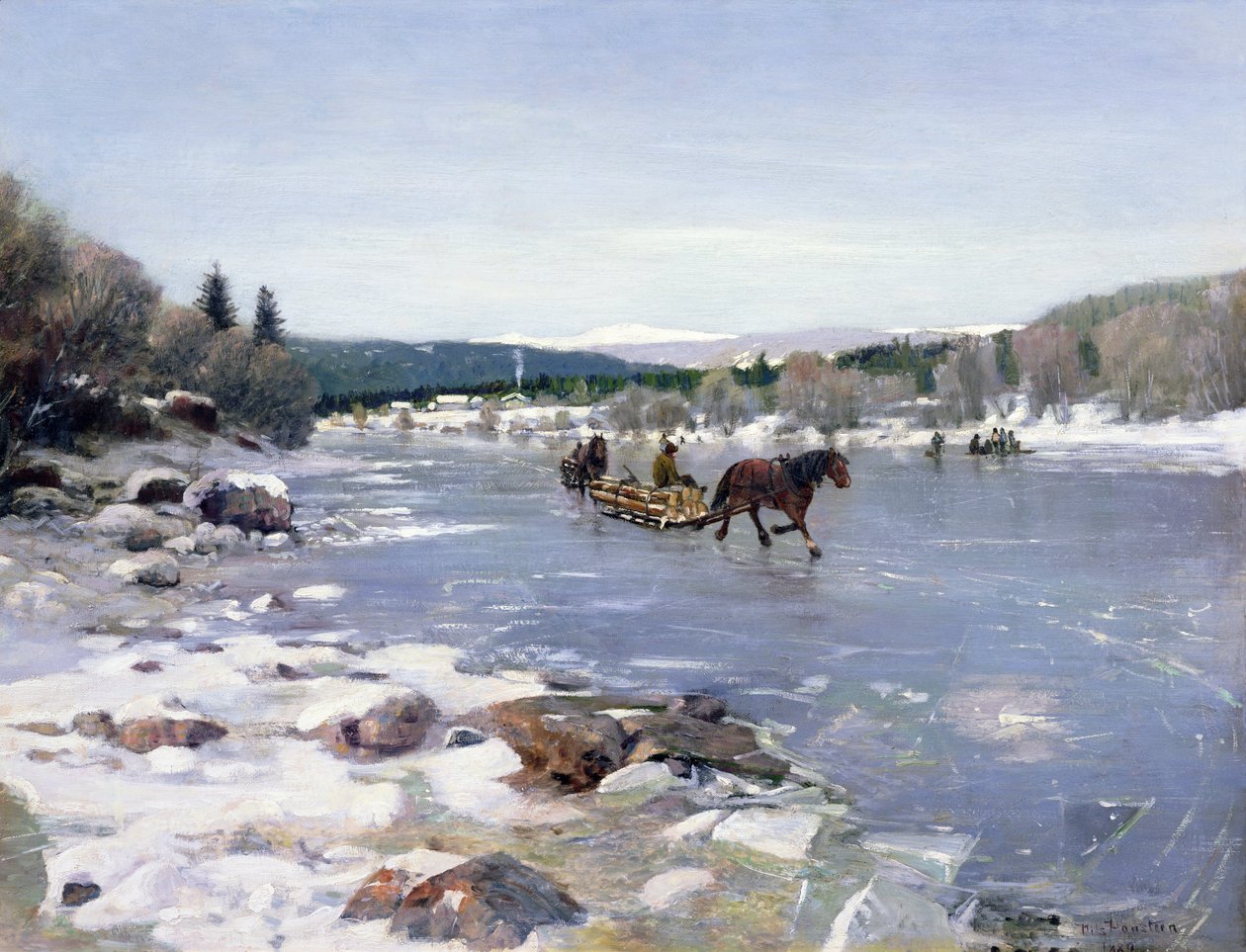 Transport de bois - Nils Hansteen