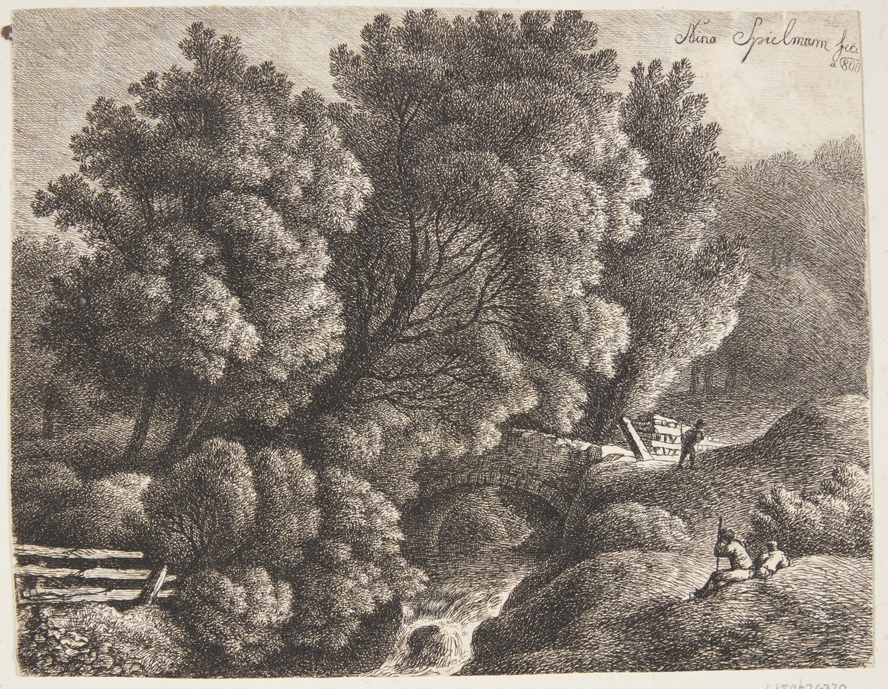 Paysage avec un cours d