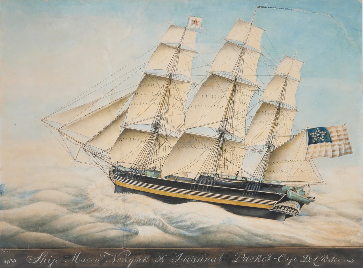 Le navire Macon, 1828-1835 - Nivelet