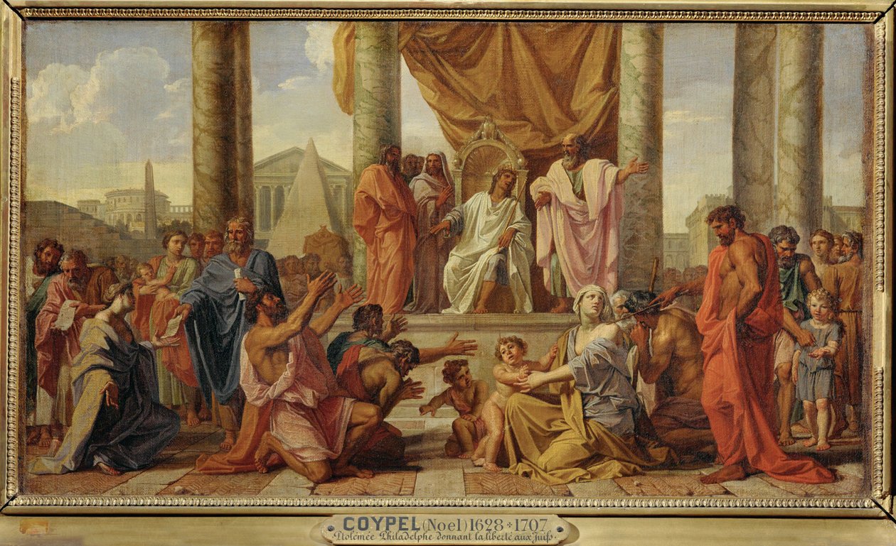 Ptolémée Philadelphe accorde la liberté aux juifs ... - Noël Coypel