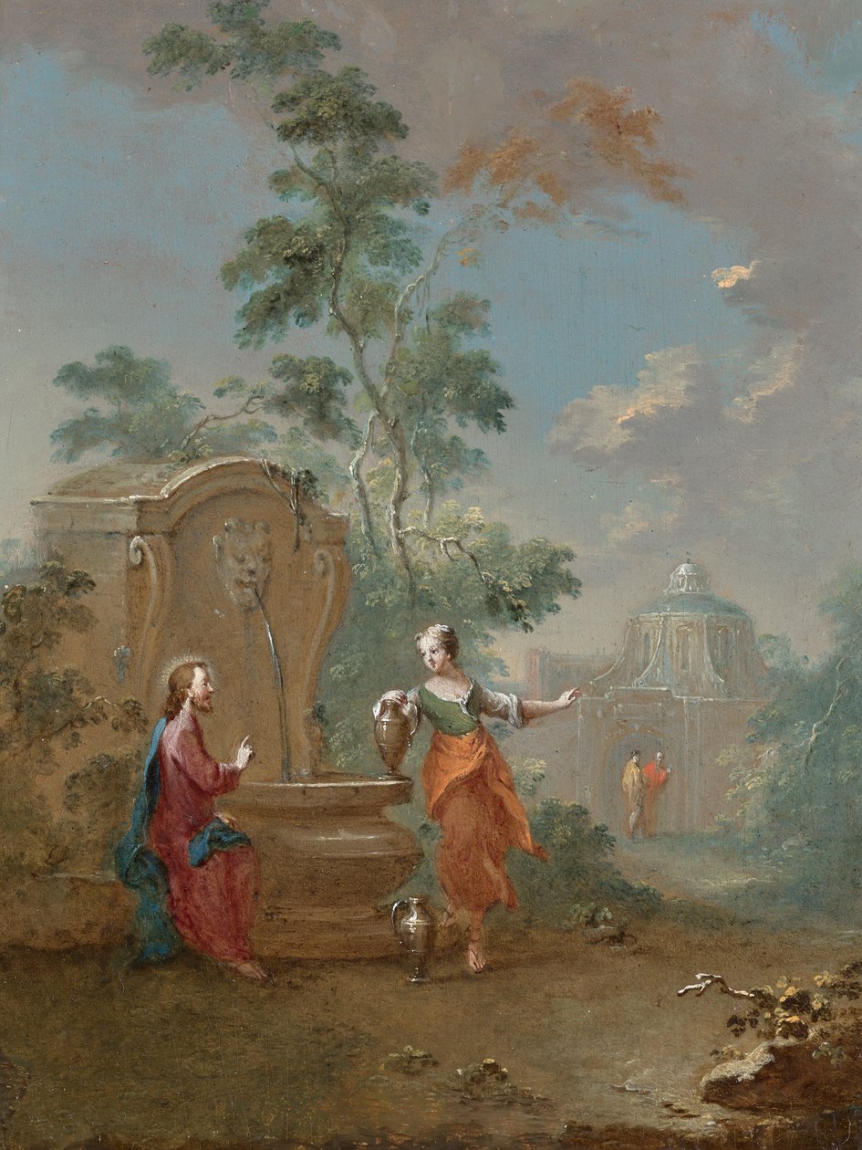 Christ et la Samaritaine au puits - Norbert Grund