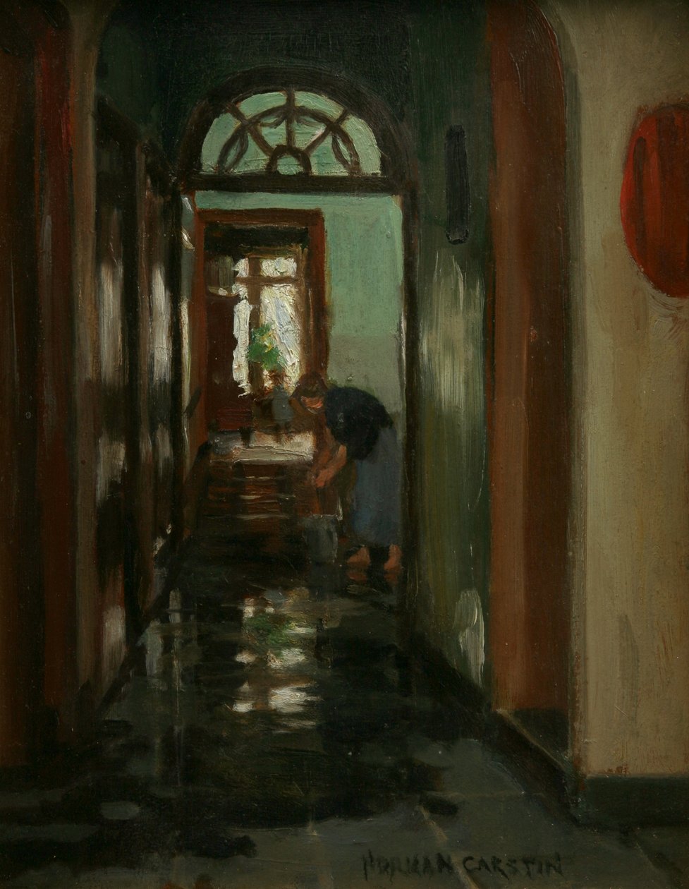 Samedi - Une vue intérieure de la maison de Garstin - Norman Garstin