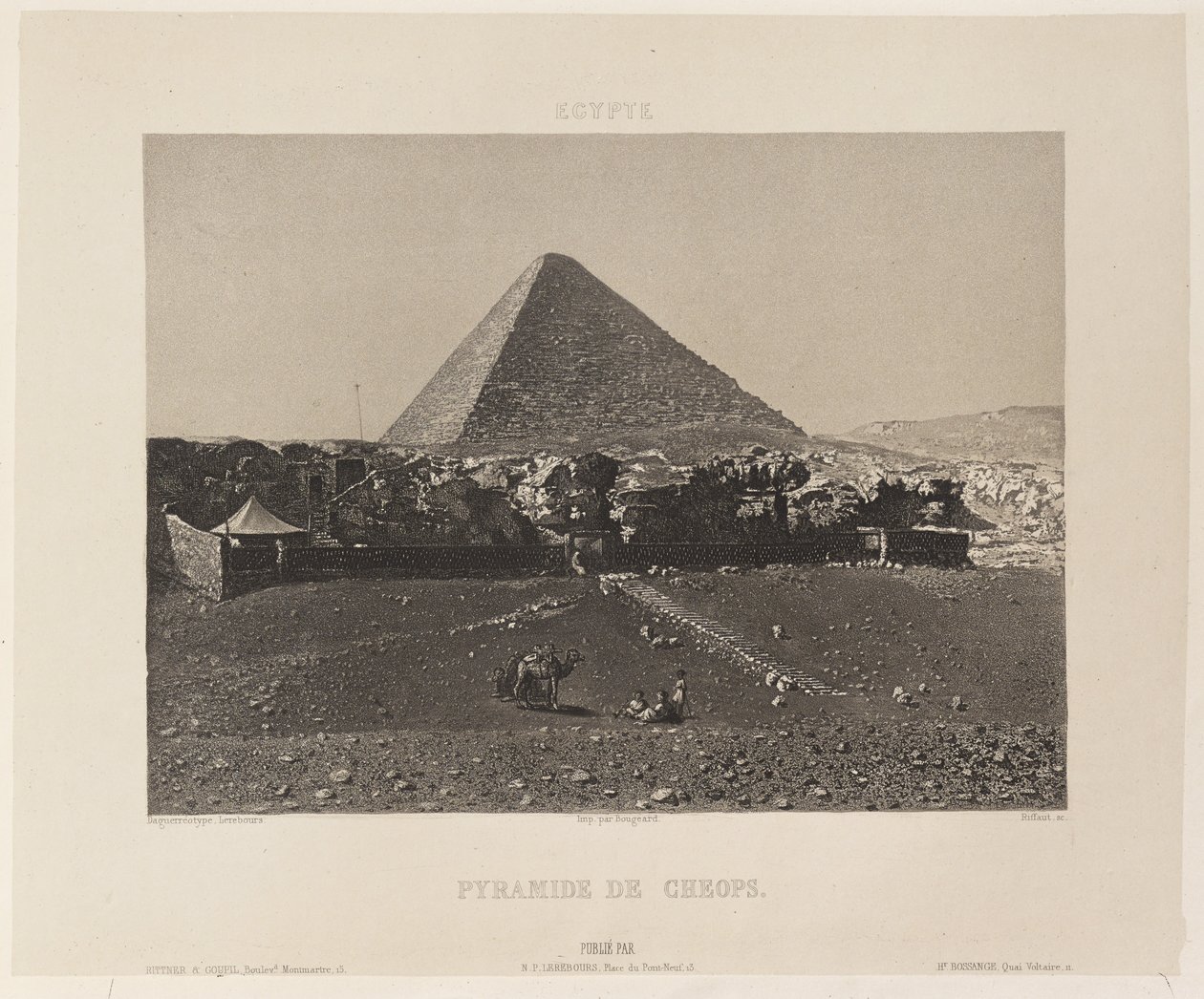 Egypte. Pyramide de Cheops - Nöel Marie Paymal Lerebours