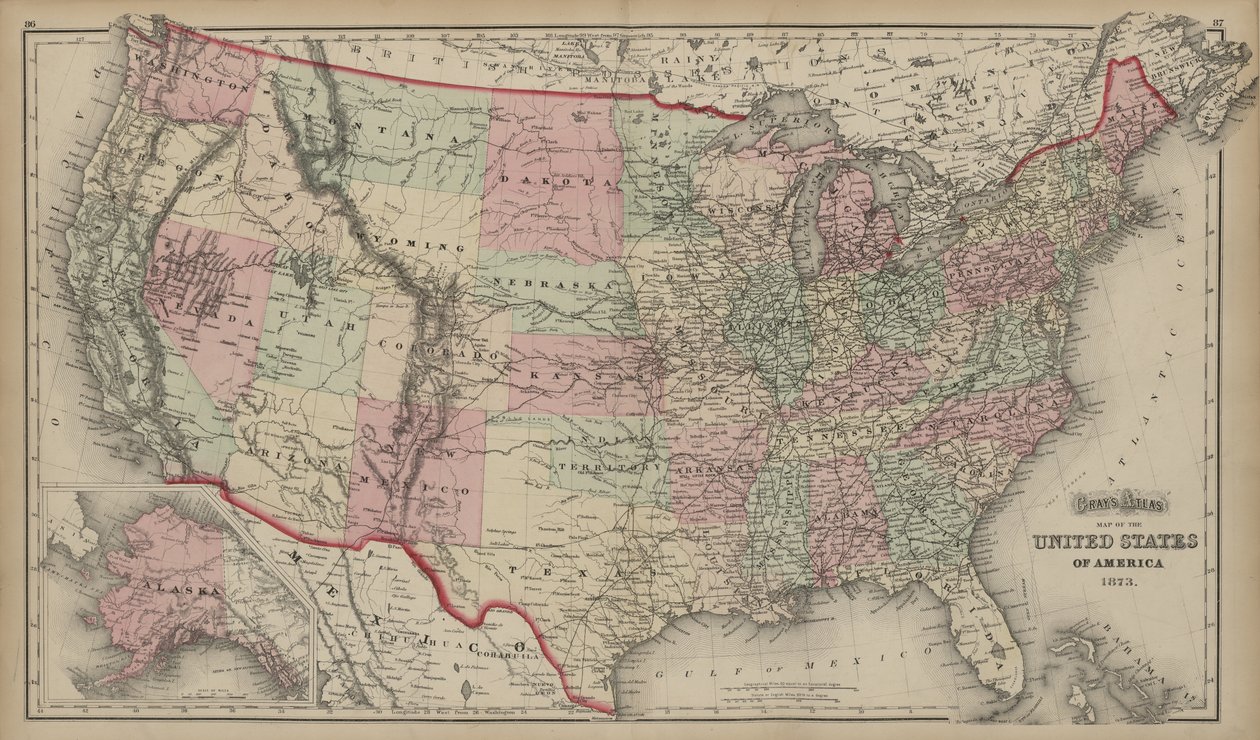 Atlas de Gray des États-Unis - O.W. Gary