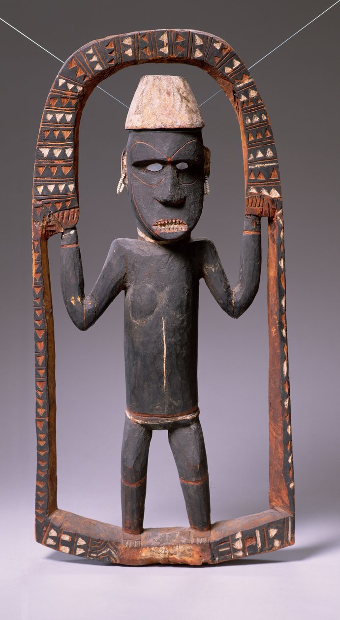 Figure de la maison de canoë, Îles Salomon - Oceanic