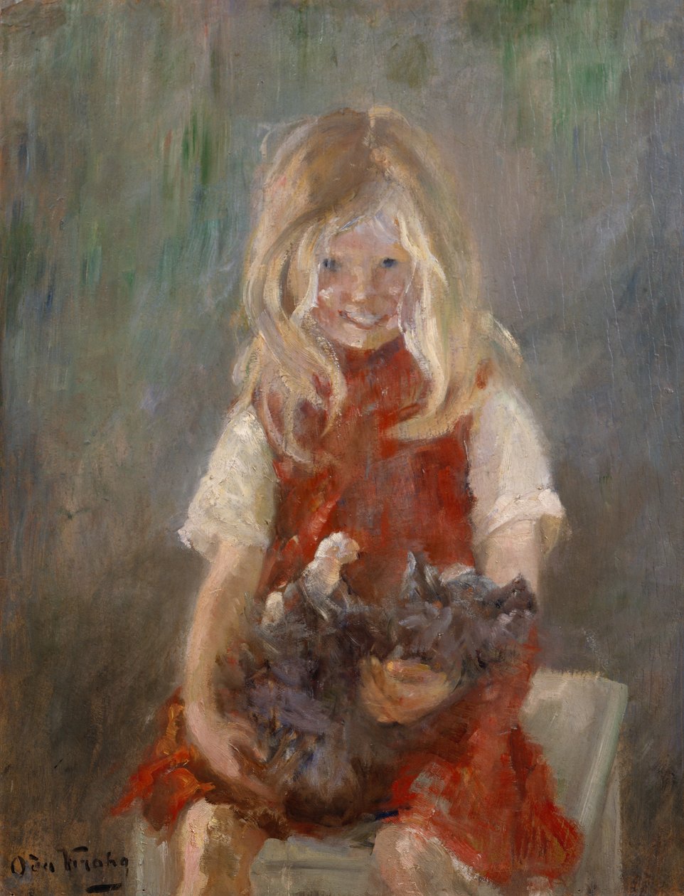 Fille avec chat - Oda Krohg