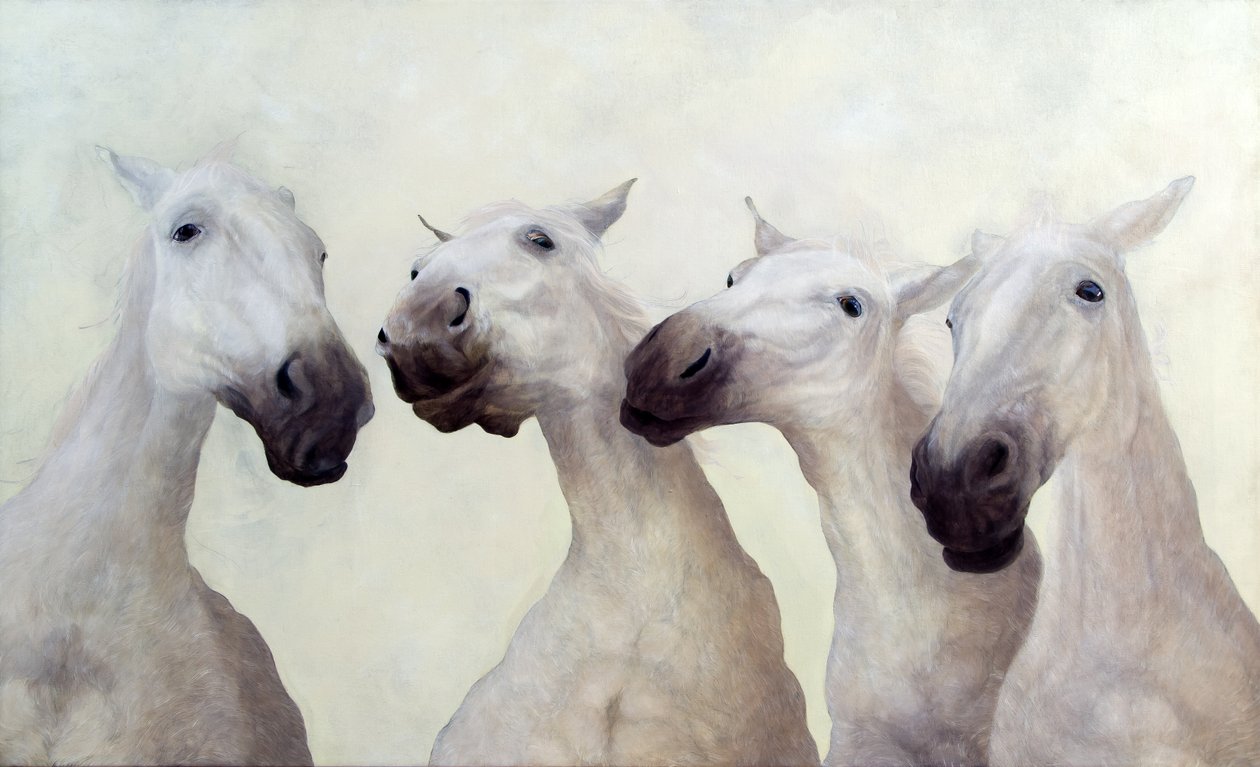 Equus four (acrylique sur toile) - Odile Kidd