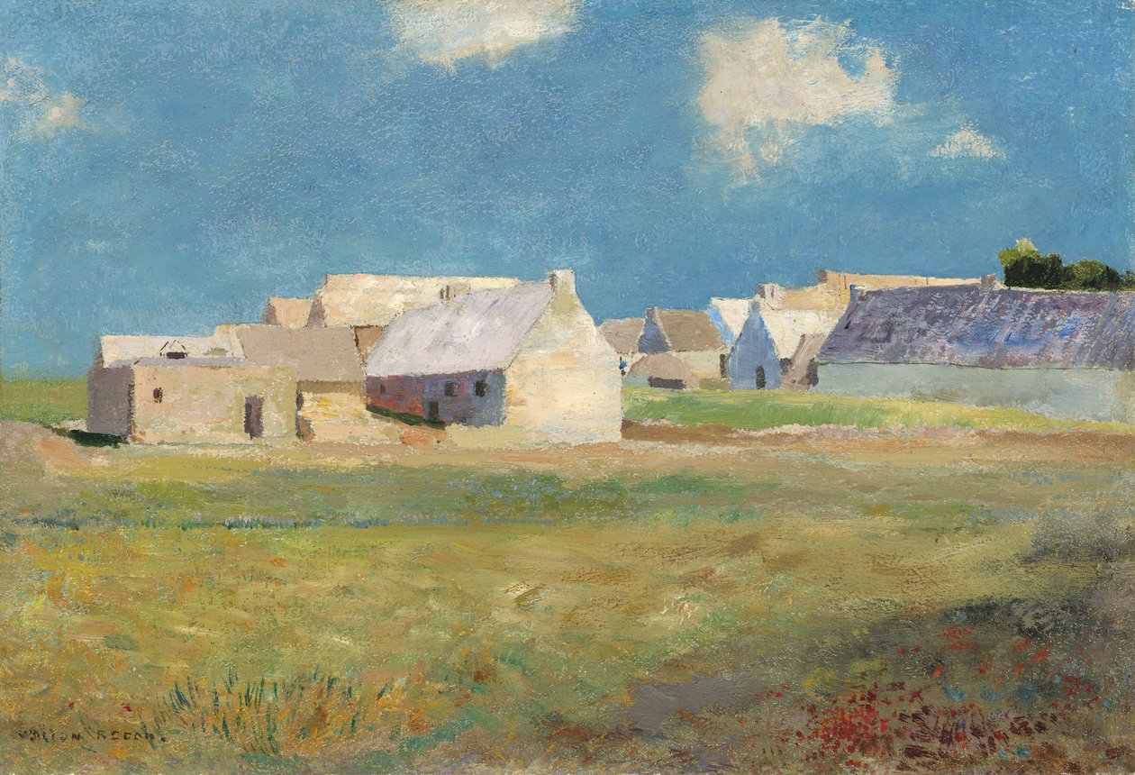 Village breton, c.1890 - Odilon Redon