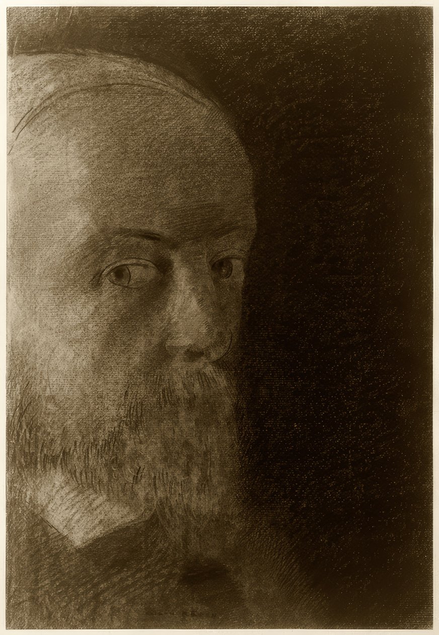 Tête / Autoportrait - Odilon Redon