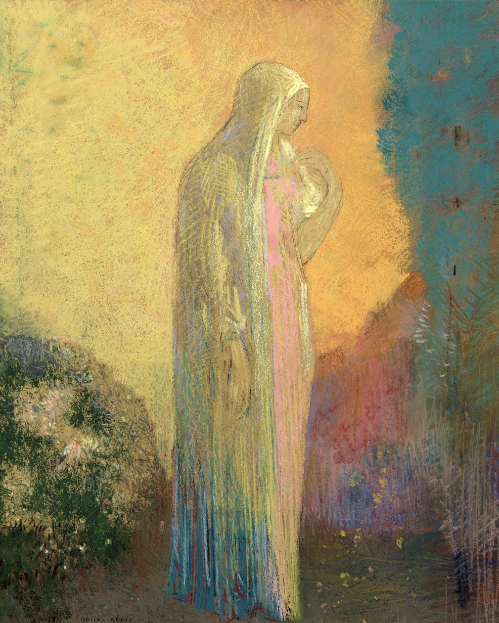Femme voilée debout - Odilon Redon