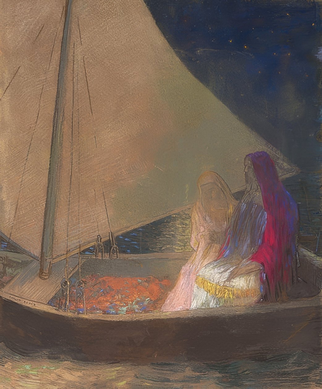 La barque. Vers 1902 - Odilon Redon