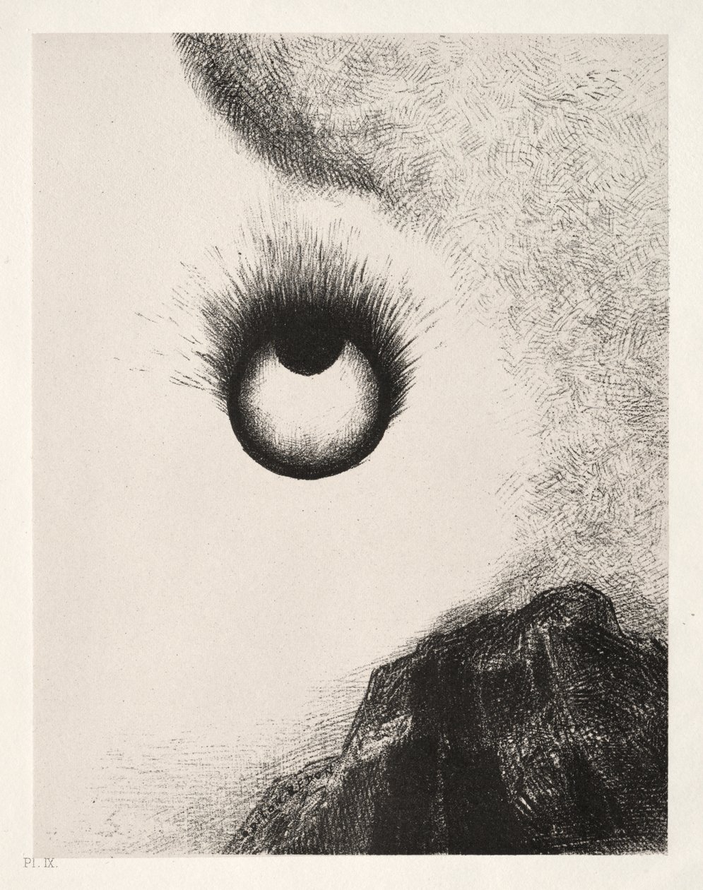 Partout des globes oculaires sont en feu - Odilon Redon
