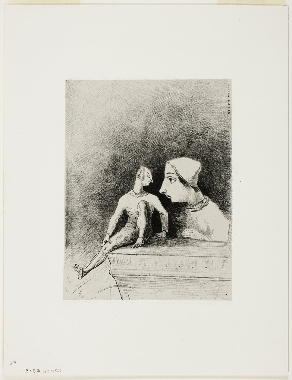 Félinité, planche sept de In Dreams - Odilon Redon