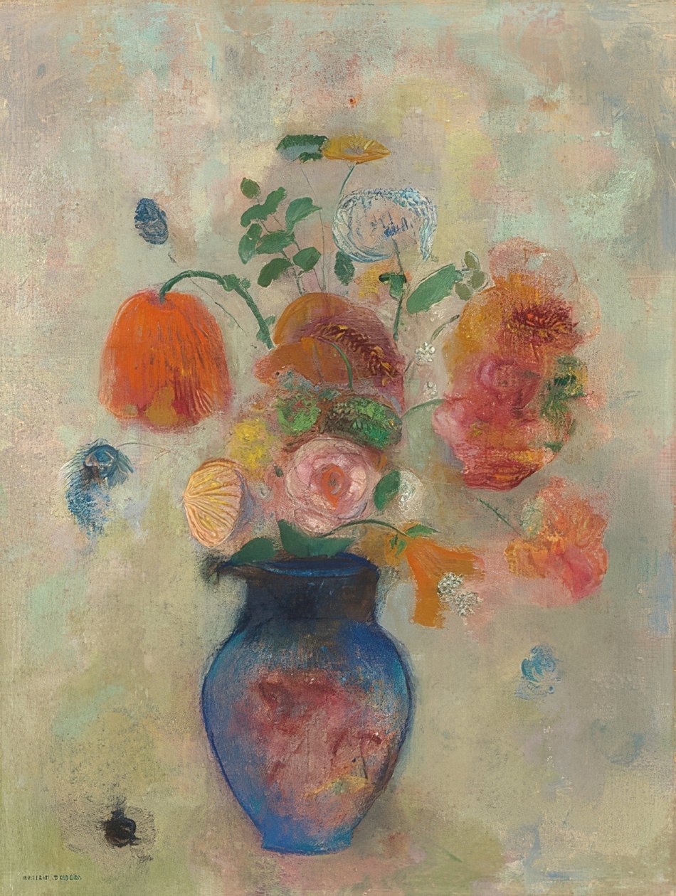 Grande vase avec des fleurs. Vers 1912 - Odilon Redon