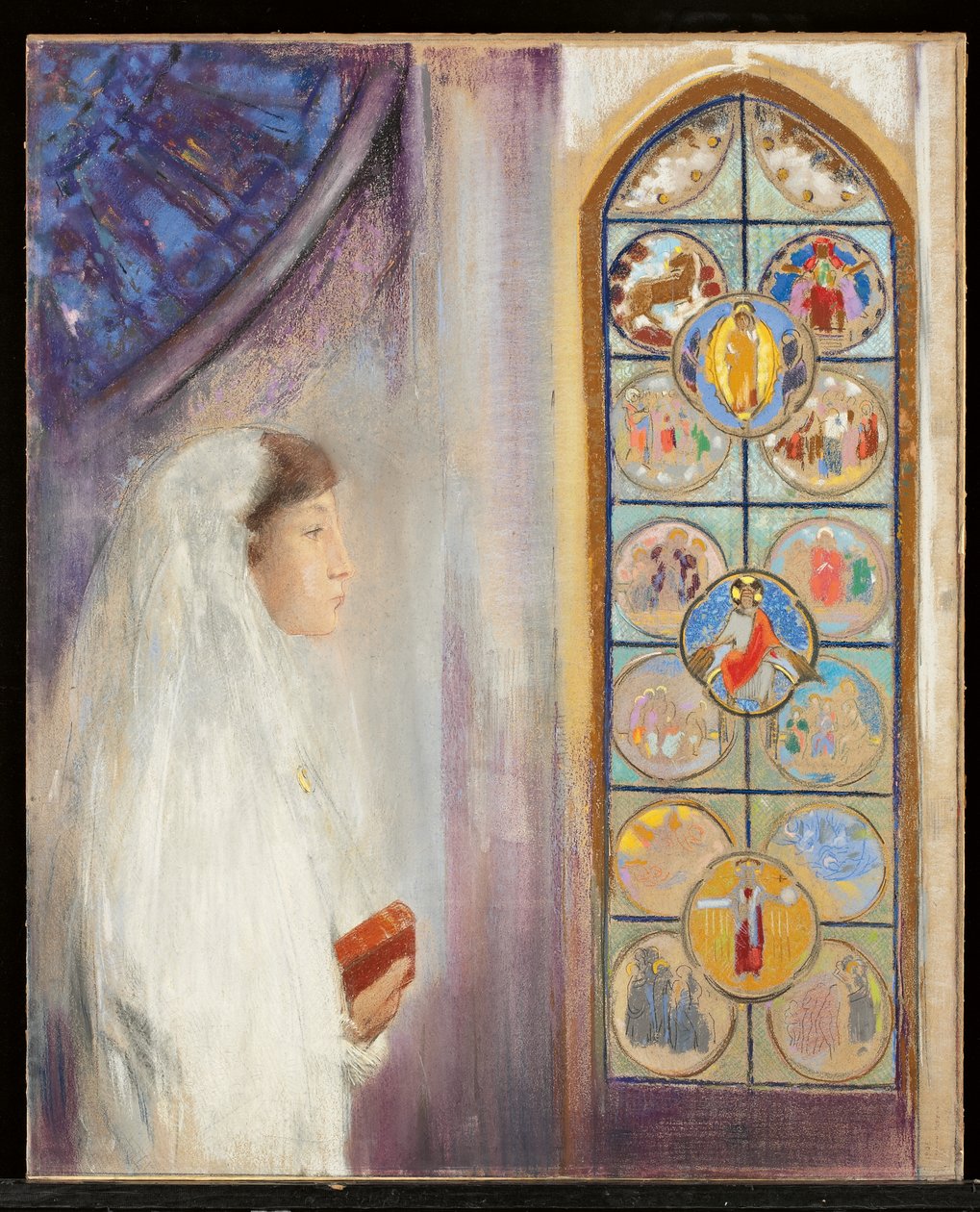 Simone Fayet en communiante - Odilon Redon