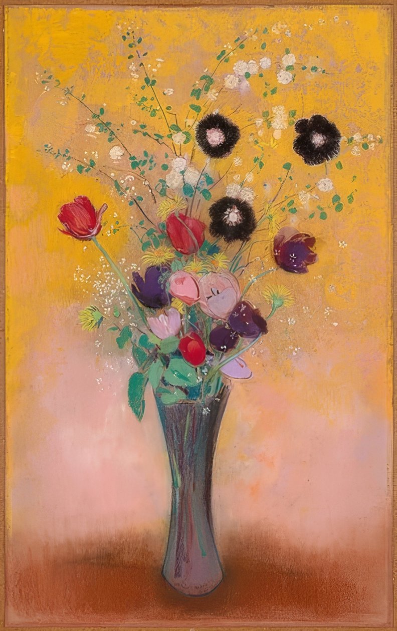 Vase avec des fleurs - Odilon Redon