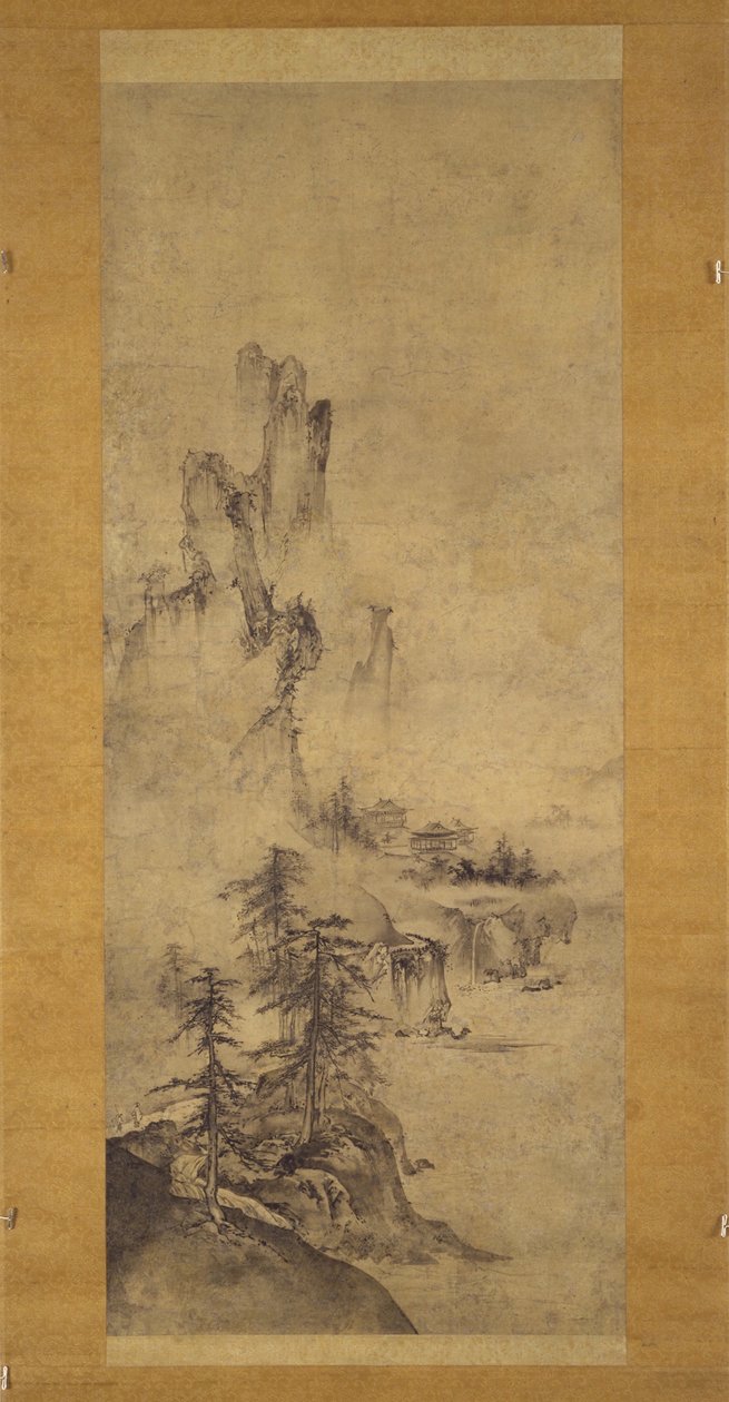 Paysage avec bâtiments - Oguri Sotan