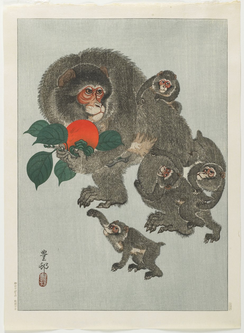 Singes et kakis, années 1930 - Ohara Koson